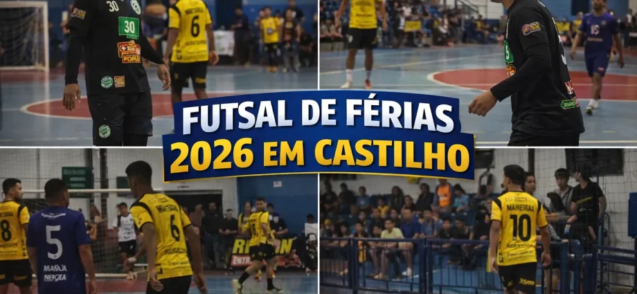 FUTSAL DE FÉRIAS 2026 EM CASTILHO: 15ª RODADA TEM JOGO DECIDIDO NO DETALHE E EMPATE EQUILIBRADO