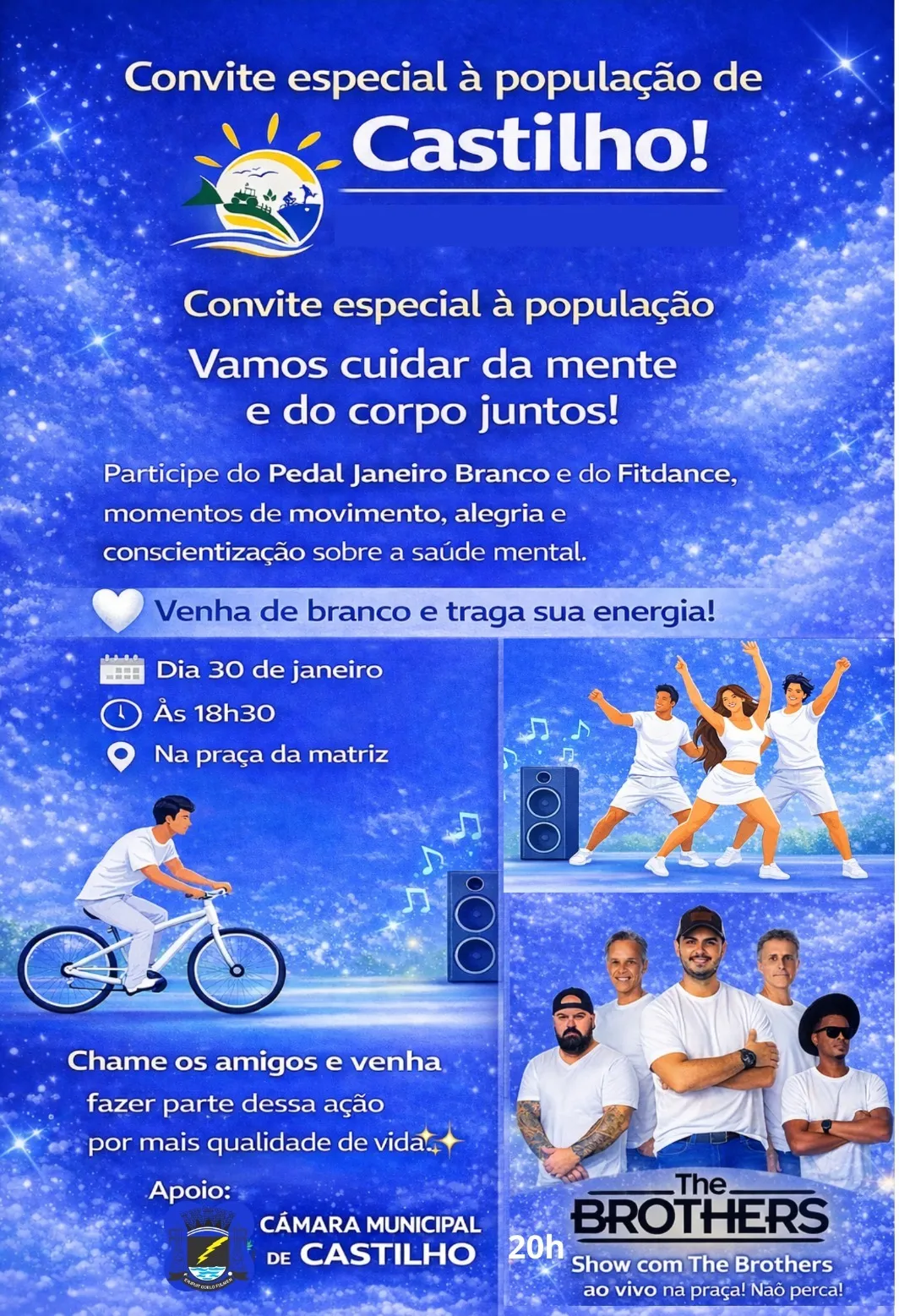 PEDAL JANEIRO BRANCO EM CASTILHO: CONSCIENTIZAÇÃO E SAÚDE MENTAL