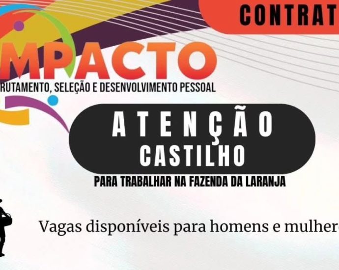 VAGAS DE EMPREGO: 30 OPORTUNIDADES NA CUTRALE EM CASTILHO