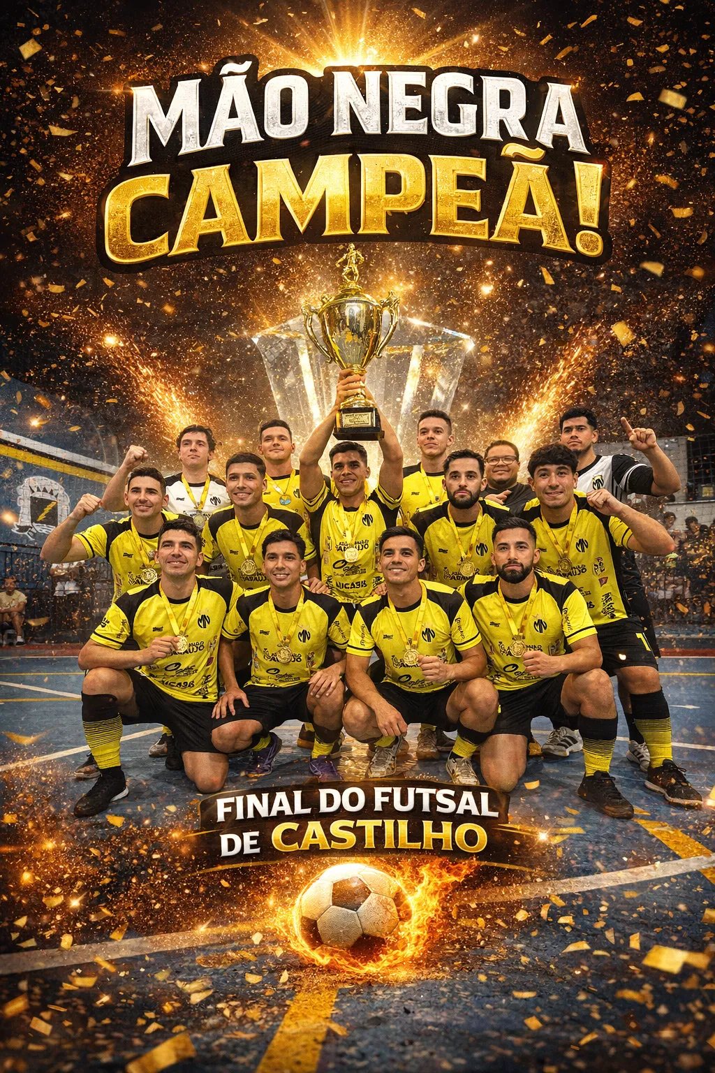 Campeonato de Férias de Futsal 2026 entra para a história e consagra a Mão Negra como campeã em uma noite inesquecível em Castilho