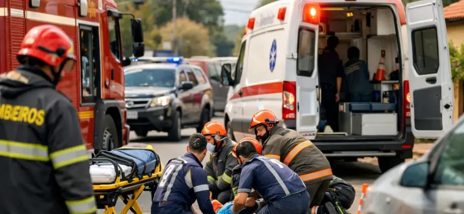 ACIDENTE EM CASTILHO DEIXA AVÔ E NETO EM ESTADO GRAVE NESTA TARDE