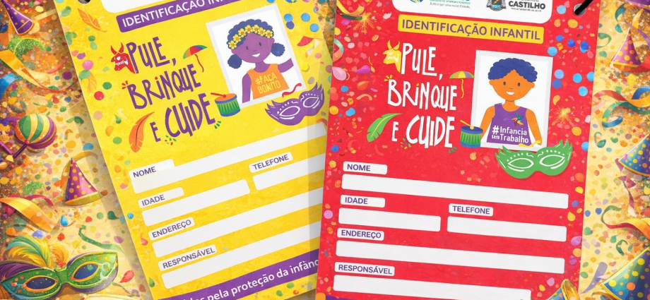 CRACHÁS DE IDENTIFICAÇÃO INFANTIL NO CASTIFOLIA