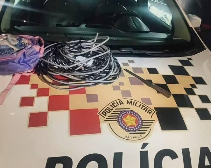 FURTO DE FIAÇÕES ELÉTRICAS EM CASTILHO: PM PRENDE SUSPEITOS