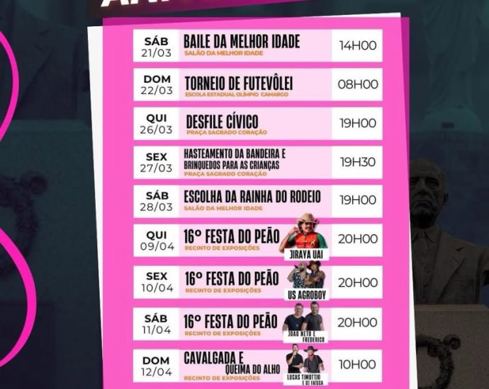 Bento de Abreu Celebra 77 Anos com Grande Festa do Peão e Programação Especial