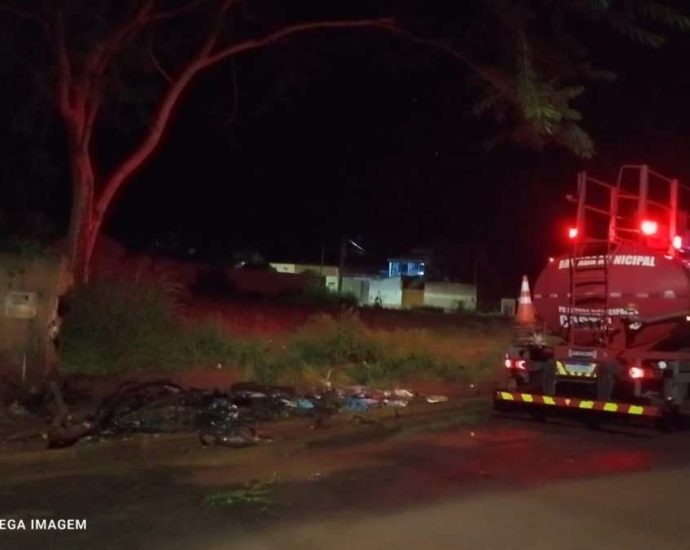 Brigada combate incêndio de grandes proporções em Castilho