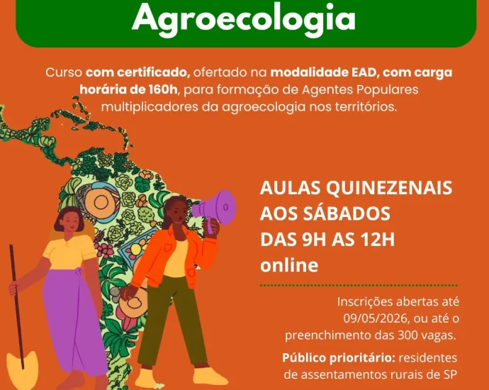 Curso de Formação de Agentes Populares em Agroecologia – Online