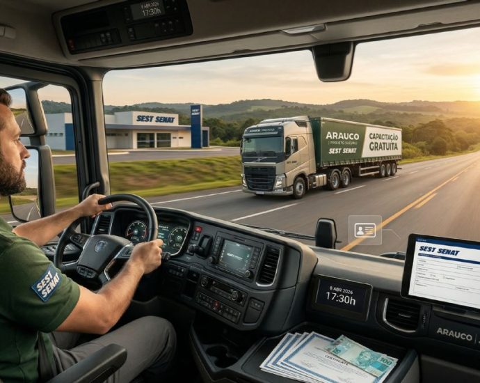 Arauco oferece 200 vagas em curso gratuito de motorista com bolsa incentivo
