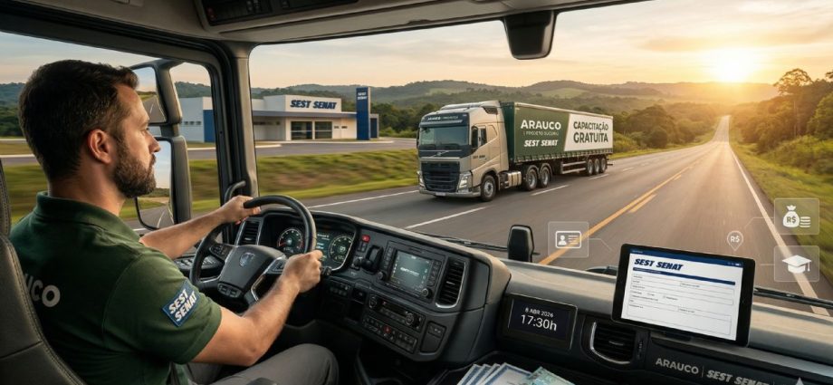 Arauco oferece 200 vagas em curso gratuito de motorista com bolsa incentivo