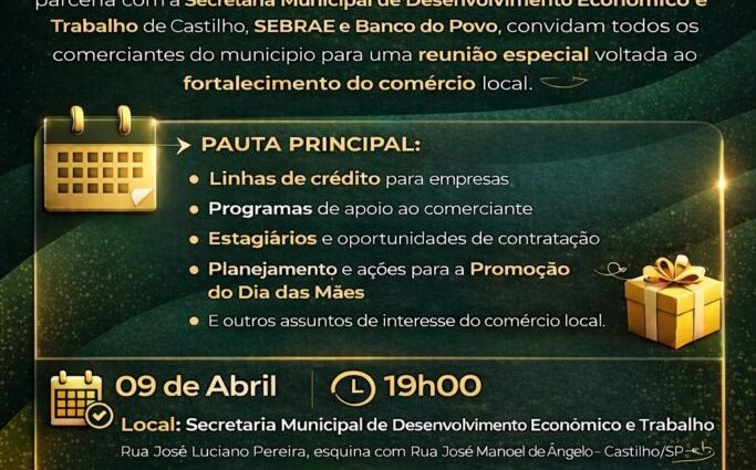 Reunião Estratégica da ACIC e Prefeitura de Castilho: Fortalecendo o Comércio Local