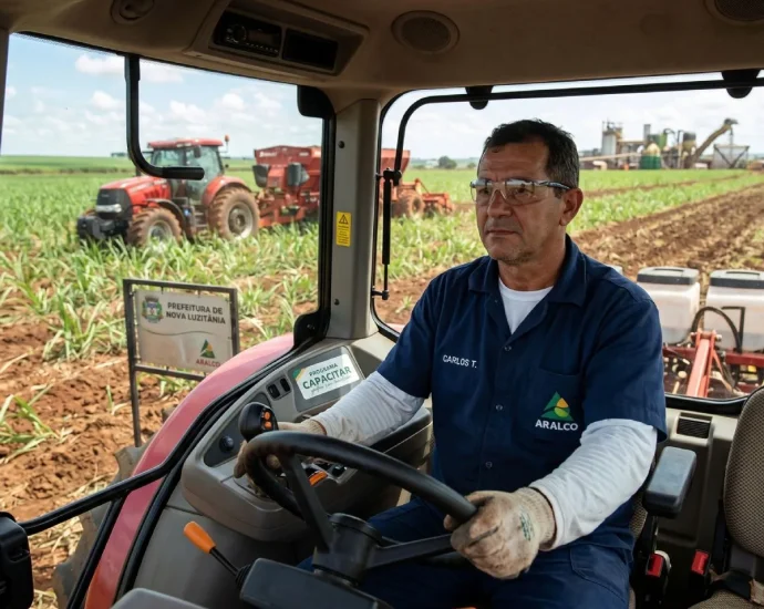Cursos Gratuitos de Tratorista e Motorista Canavieiro em Nova Luzitânia