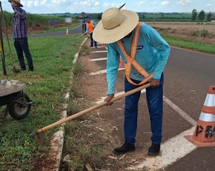 Limpeza e Manutenção Urbana em Castilho: Ações na Rotatória da Antiga Usina Velha