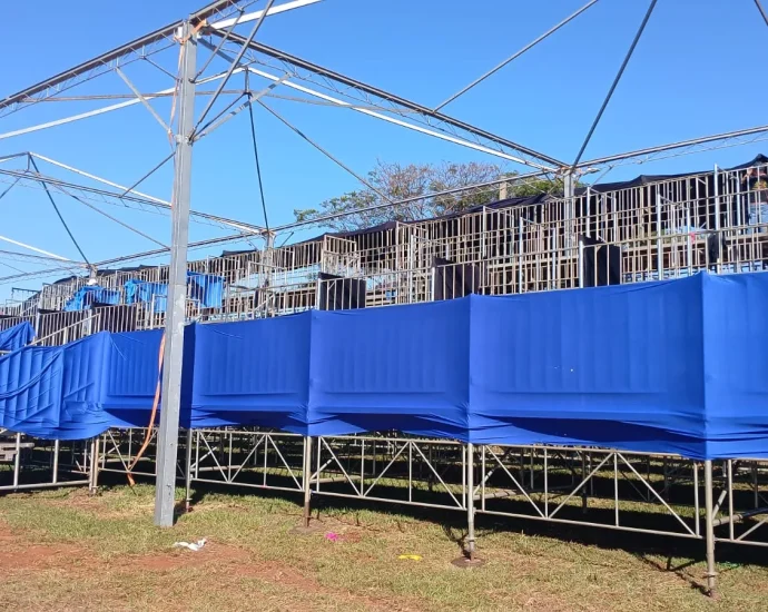 Faltam 2 dias para a Festa do Peão em Castilho 2026 e montagem do recinto já movimenta a cidade