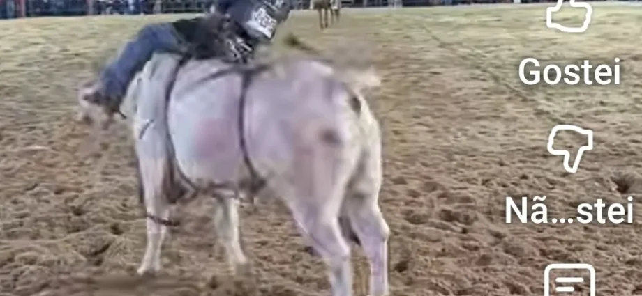 VÍDEO: Montarias começam com touro bravo e queda de peão em Castilho