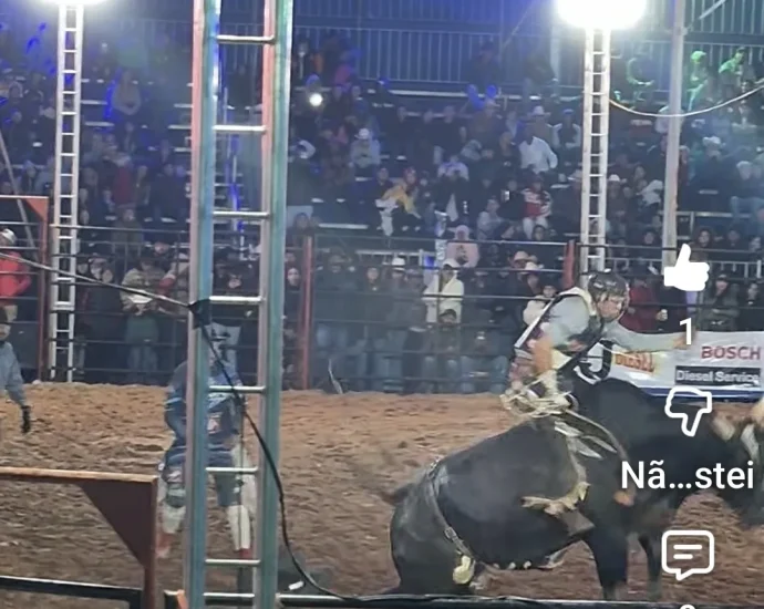 VÍDEO: Rodeio começa com adrenalina mesmo com frio e chuva em Castilho