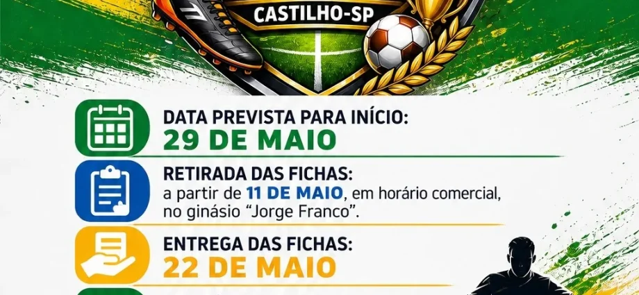 Campeonato Varzeano de Castilho 2026 abre inscrições: a várzea pulsa mais forte