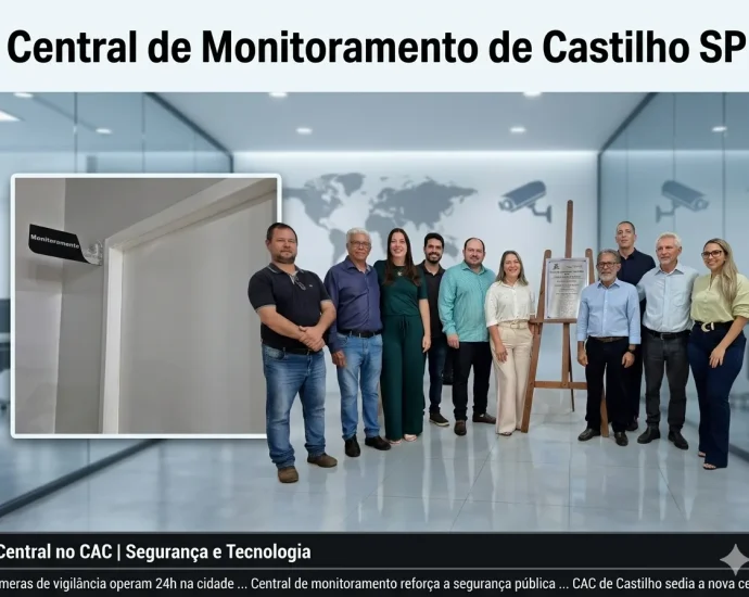 Monitoramento Municipal de Castilho acompanha cerca de 150 câmeras e toda a frota da prefeitura