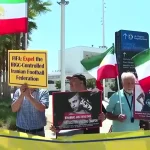 MANIFESTANTES PEDEM EXCLUSÃO DO IRÃ DA COPA ANTES DE ESTREIA NOS EUA