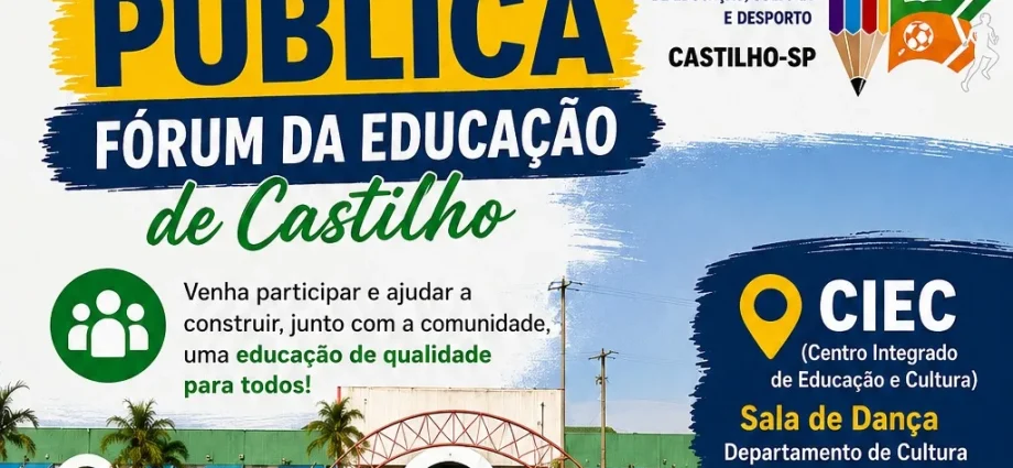 Audiência Pública do Fórum Municipal de Educação de Castilho Acontecerá em Junho