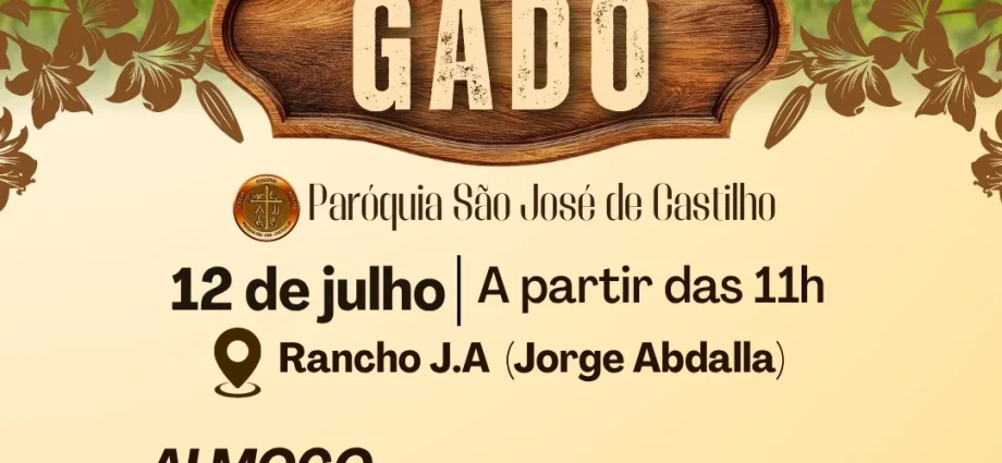 Paróquia São José de castilho promove tradicional Leilão de Gado no dia 12 de julho domingo