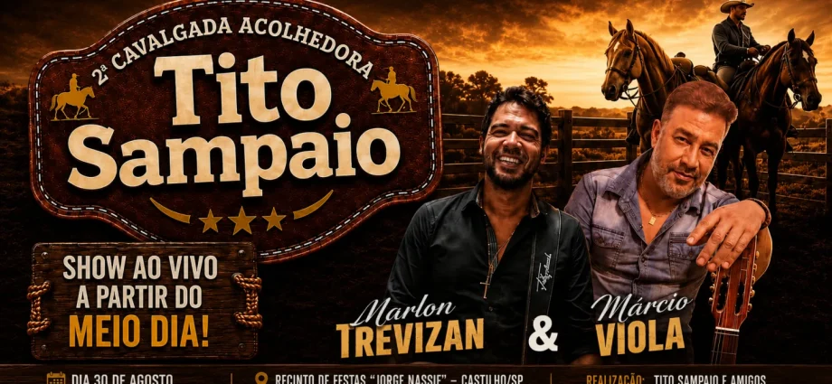2ª Cavalgada Acolhedora Tito Sampaio promete música e gastronomia no Recinto Adão Severino