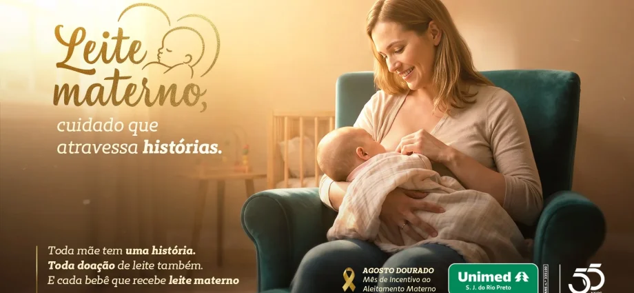 Unimed Rio Preto apoia amamentação com campanha no Agosto Dourado