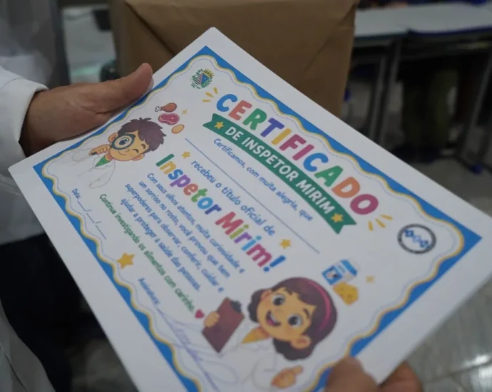 Inspetores Mirins recebem aula sobre segurança alimentar em Araçatuba