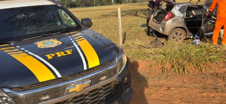 Homem ferido em acidente após fuga da PRF com drogas em Três Lagoas