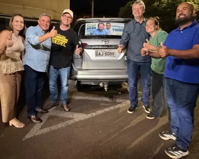 Mobilização em Três Lagoas apoia candidaturas de Jaime Verruck e Santullo da Tereza