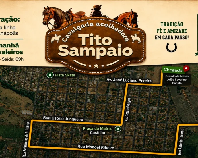 Cavalgada Tito Sampaio reunirá mais de 30 comitivas em Castilho no dia 15 de agosto