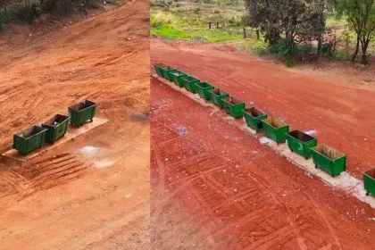 Prefeitura amplia número de caçambas para descarte de resíduos na BR-158