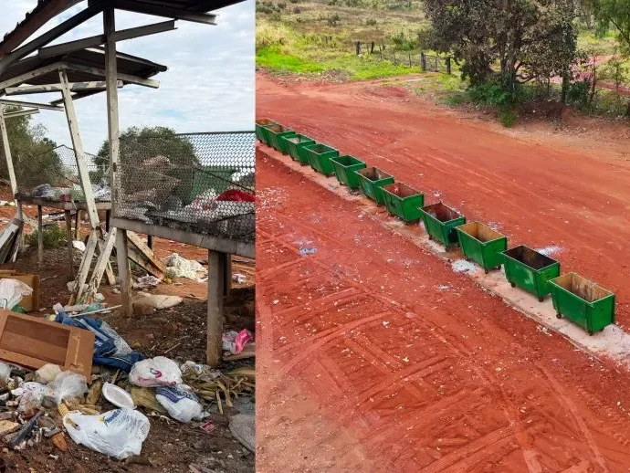 Três Lagoas moderniza sistema de descarte de resíduos com instalação de novos contêineres