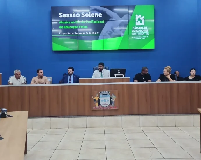 Câmara Municipal homenageia profissionais de Educação Física em Três Lagoas