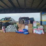 Apreensão de R$ 122 mil em produtos paraguaios pela PMRv em Maracaju